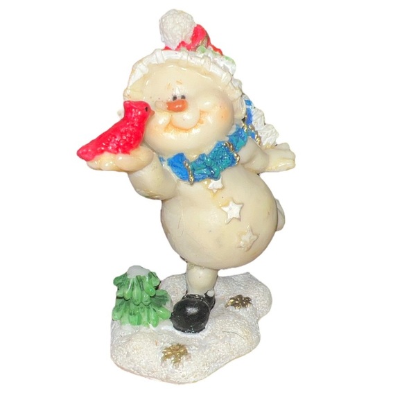 Vintage Snowman Figurine 4” - Picture 2 of 4